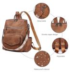 Leather Designer Backpack Purse for Women