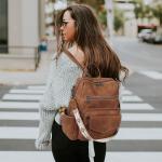 Leather Designer Backpack Purse for Women