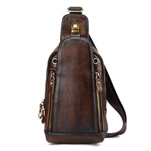 Vintage Leather Crossbody Sling Bag for Adventures