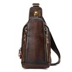 Vintage Leather Crossbody Sling Bag for Adventures