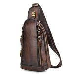 Vintage Leather Crossbody Sling Bag for Adventures