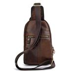 Vintage Leather Crossbody Sling Bag for Adventures