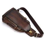 Vintage Leather Crossbody Sling Bag for Adventures