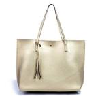 Nodykka Women's Faux Leather Tote Bag with Tassel