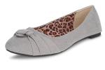Chic Grey Ballet Flats for Women, Size 7