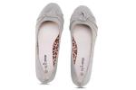 Chic Grey Ballet Flats for Women, Size 7