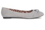 Chic Grey Ballet Flats for Women, Size 7