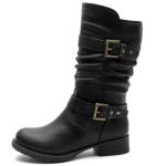 Globalwin Black Mid-Calf Fashion Boots for Women