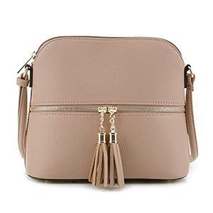 SG SUGU Lunar Medium Dome Crossbody Bag - Beige