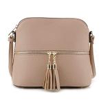 SG SUGU Lunar Medium Dome Crossbody Bag - Beige