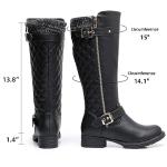 Globalwin Tall Black Knee-High Riding Boots for Women