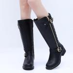 Globalwin Tall Black Knee-High Riding Boots for Women
