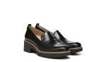 Naturalizer Women's Black Leather Heeled Loafers