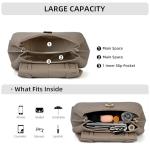 JANLOVE Faux Leather Large Top Handle Bag