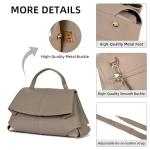 JANLOVE Faux Leather Large Top Handle Bag