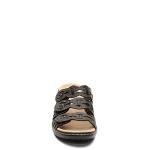 Clarks Leisa Faye Black Leather Sandals for Women