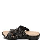 Clarks Leisa Faye Black Leather Sandals for Women