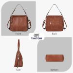 TANTOMI Women's Vegan Leather Hobo Crossbody Bag