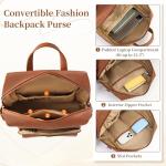 Rainsmore Designer Convertible Backpack Purse for Women