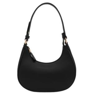 FashionPuzzle Black Crescent Shoulder Bag