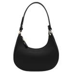 FashionPuzzle Black Crescent Shoulder Bag
