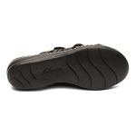 Clarks Leisa Faye Black Leather Sandals for Women