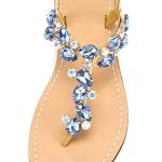 AIJIVOU Rhinestone Flat Sandals for Summer Fun