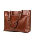 Kattee Vintage Leather Tote Bag for Women