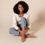 Beige Women's Billie Ballet Flats, Size 7.5