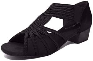 Elegant Low Heel Women’s Dance Shoes in Black