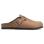 Bari Leather Clogs in Whiskey by White Mountain