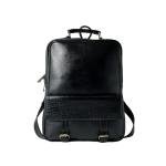 Elegant Black Leather Backpack for Work and Travel