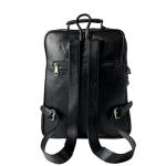 Elegant Black Leather Backpack for Work and Travel
