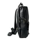 Elegant Black Leather Backpack for Work and Travel