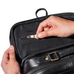 Elegant Black Leather Backpack for Work and Travel