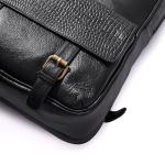 Elegant Black Leather Backpack for Work and Travel