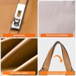 Kadynow Vegan Leather Bucket Tote Bag - Yellow Brown