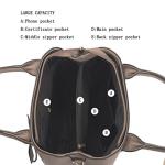 Chic Khaki PU Leather Satchel Shoulder Bag