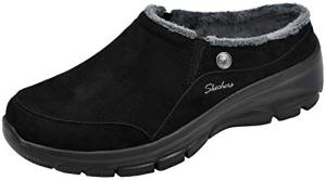 Skechers Women's Easy Going Latte Mules, Black/Grey