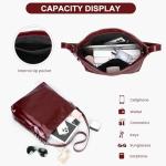 Stylish Red PU Leather Hobo Tote Bag