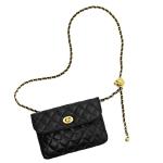YAMEIZE Mini PU Leather Chain Belt Bag