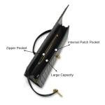 Sleek Black Woven Evening Clutch Bag