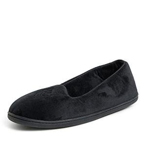 Dearfoams Women's Cozy Memory Foam Slipper, Black