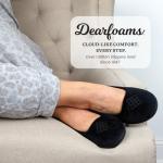 Dearfoams Women's Cozy Memory Foam Slipper, Black