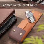 Luxury Leather Watch Case Pouch for Travel