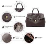 Vintage Faux Leather Tote Bag for Women
