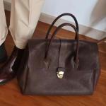 Vintage Faux Leather Tote Bag for Women