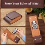 Luxury Leather Watch Case Pouch for Travel