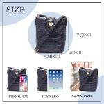 Crocodile Embossed Small Crossbody Bag for Women