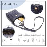 Crocodile Embossed Small Crossbody Bag for Women